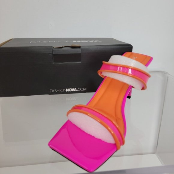 Fashion Nova Neon Heels - Picture 5 of 8